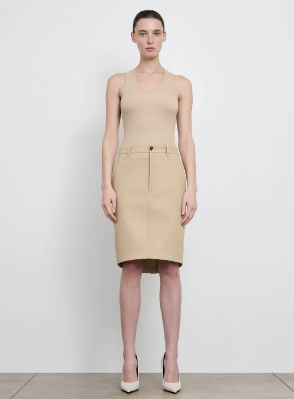 Drill Pencil Skirt sold by WARDROBE.NYC
