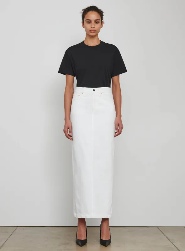 Denim Column Skirt sold by WARDROBE.NYC