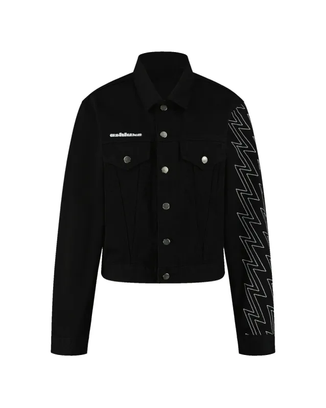 Ashluxe Men's Denim Trucker Jacket - Black sold by Ashluxe