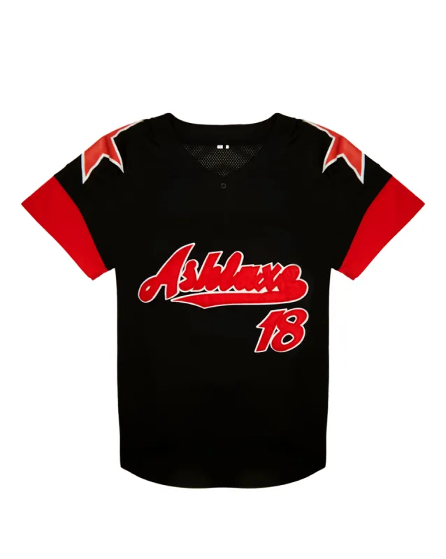Ashluxe Classic Baseball Jersey Black sold by Ashluxe