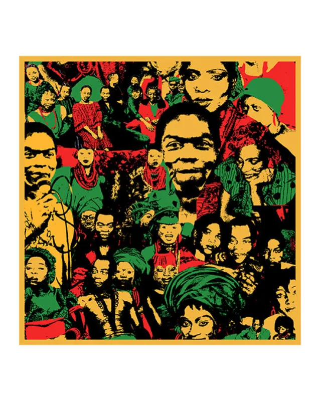 Ashluxe Fela's Culture Mosaic Scarf sold by Ashluxe