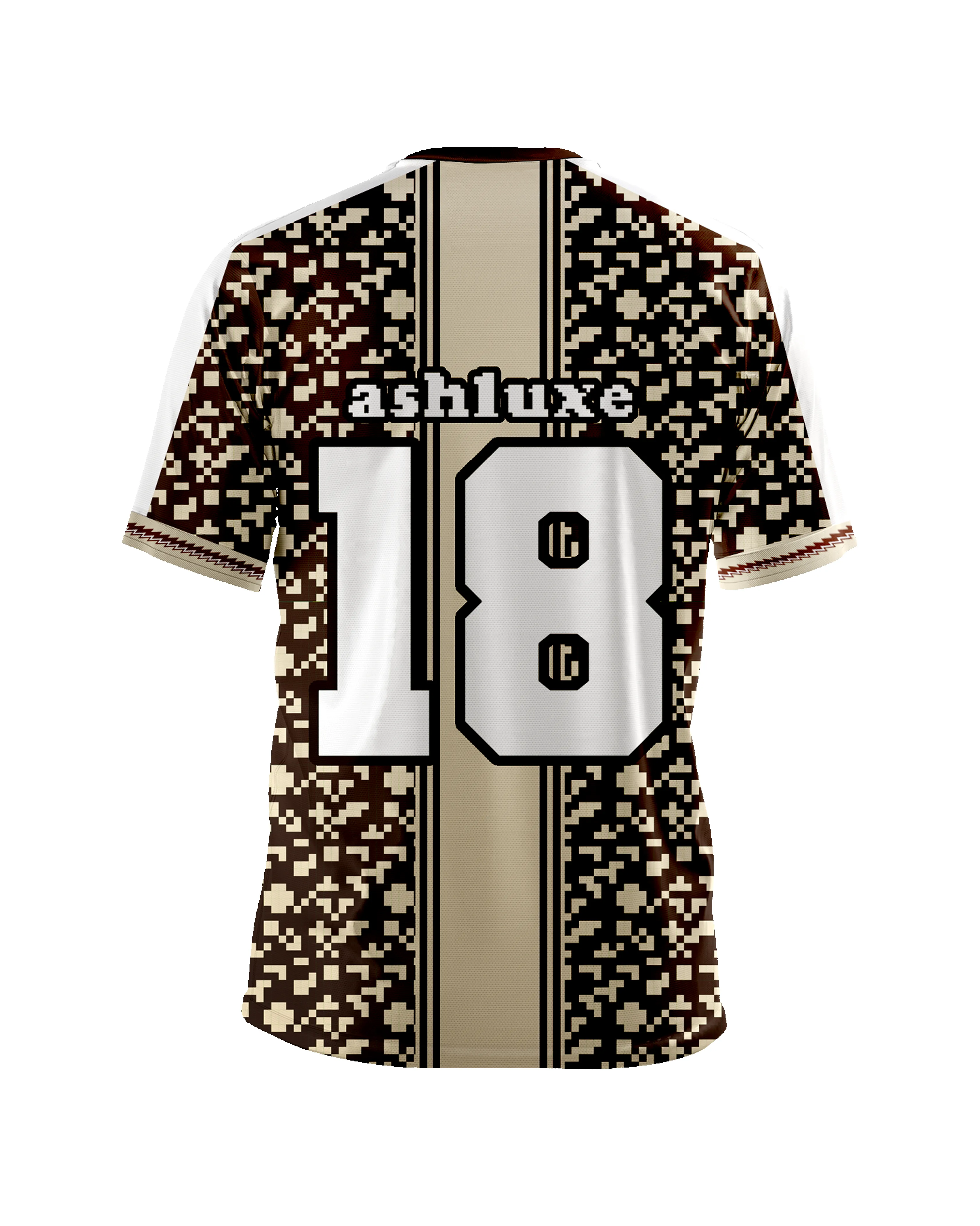 Ashluxe Pixel print Jersey Brown sold by Ashluxe product image thumbnail 2