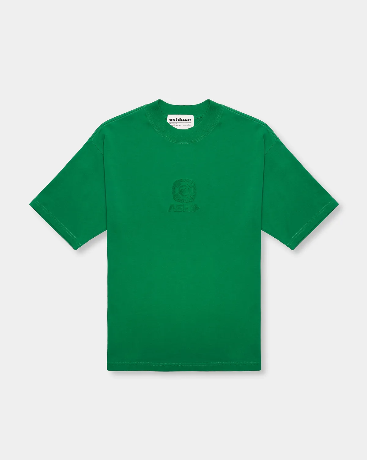 Ashluxe Embroidered Emblem T-Shirt Green sold by Ashluxe