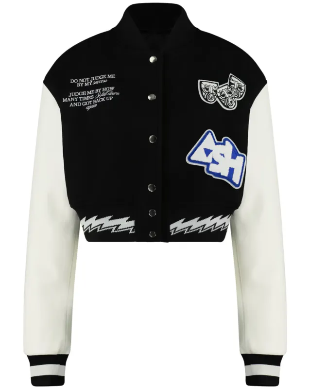 Ashluxe Female Varsity Jacket Black White sold by Ashluxe