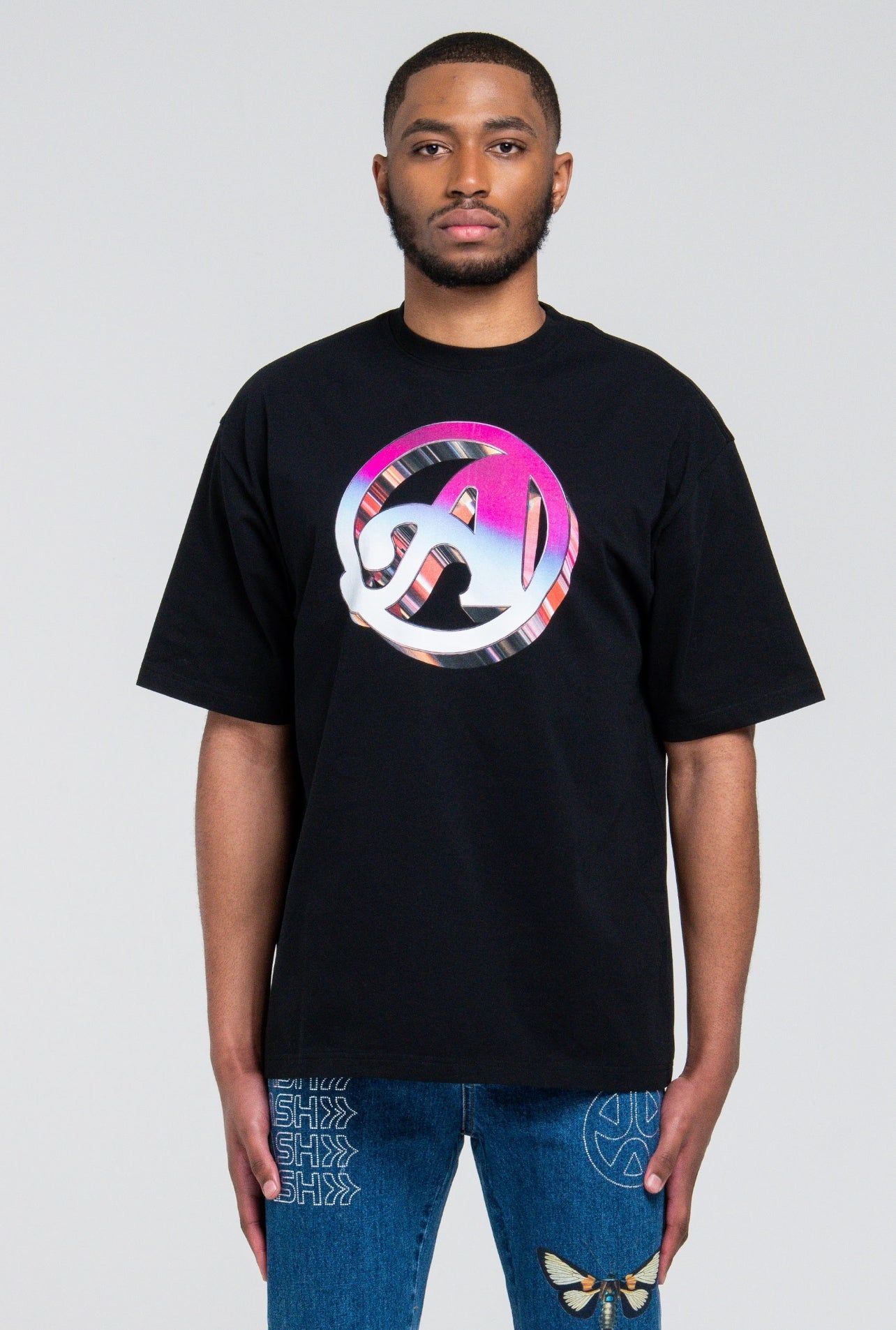 Iridescent A T-Shirt sold by Ashluxe