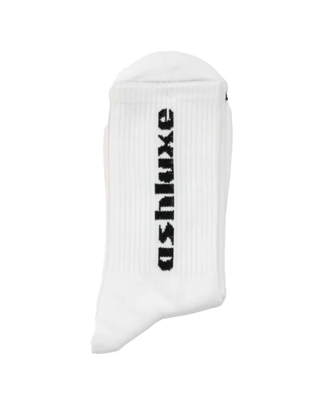 Ashluxe Stripe Logo Socks Black sold by Ashluxe