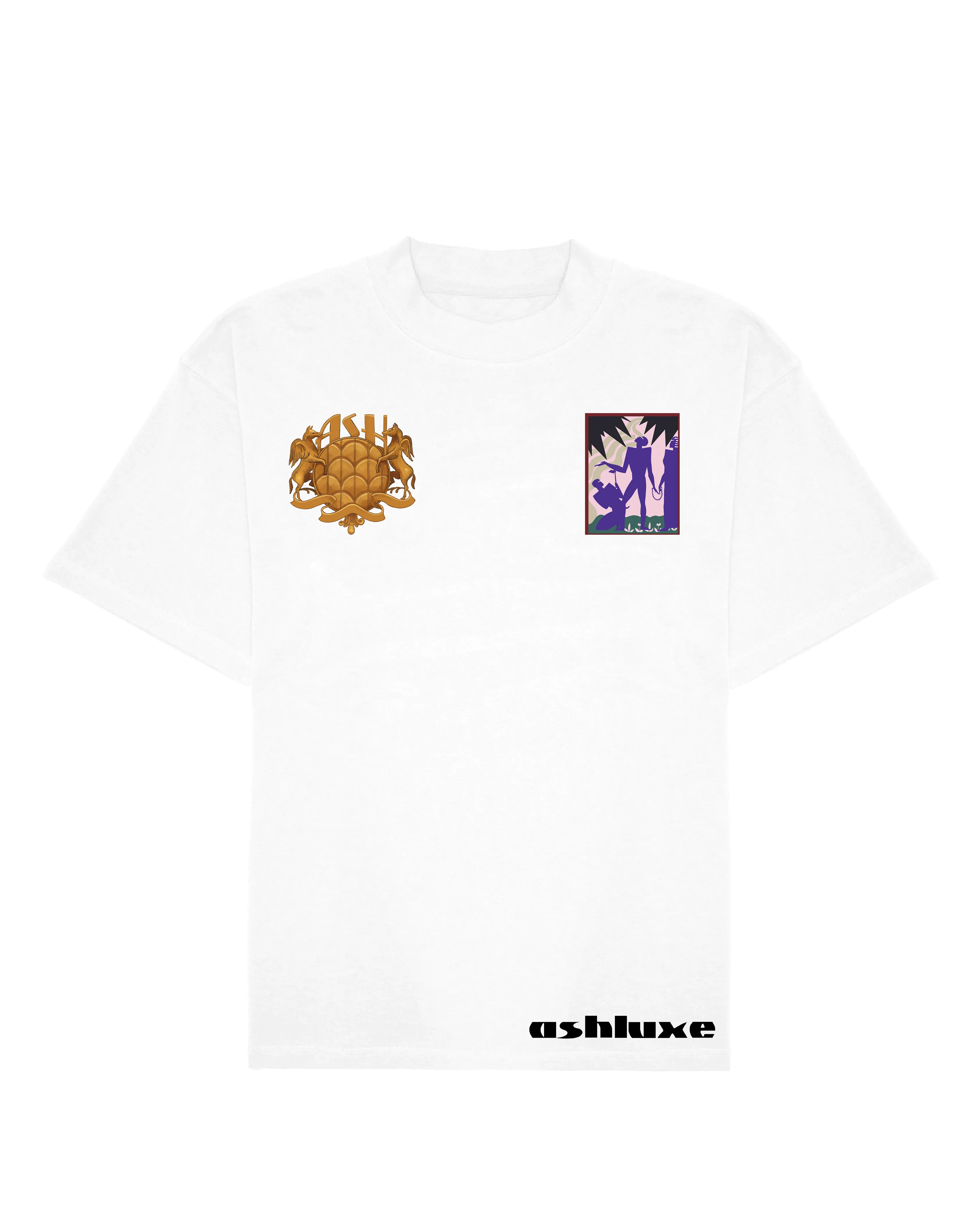Ashluxe Fela Inspired Badge T-shirt White sold by Ashluxe