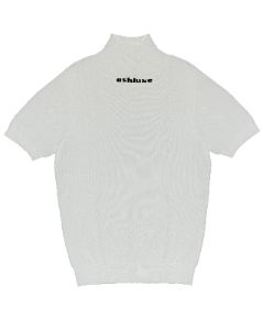 Ribbed Turtleneck Tee - White sold by Ashluxe