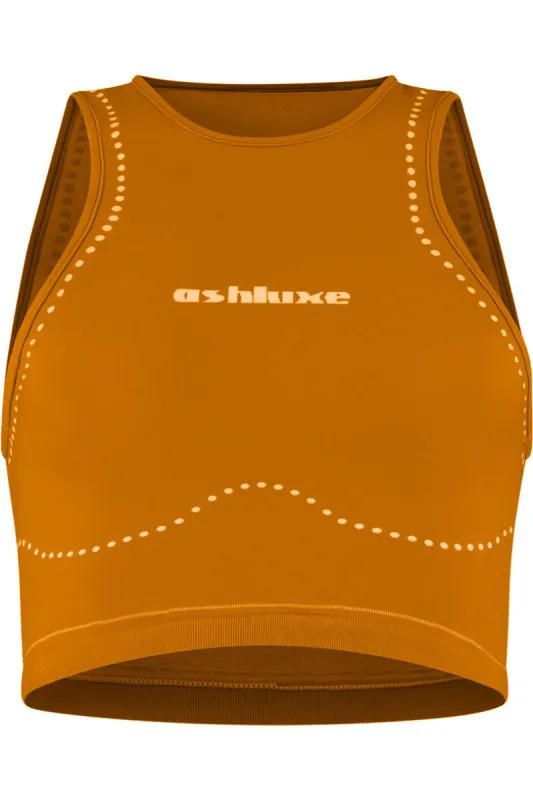 Ashluxe Female Active Top Orange sold by Ashluxe