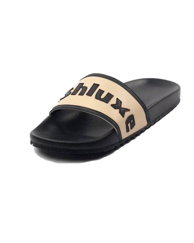 Ashluxe Stitched Leather Slides Apricot sold by Ashluxe