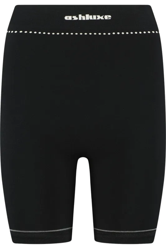 Ashluxe Female Active Biker Shorts Black White sold by Ashluxe
