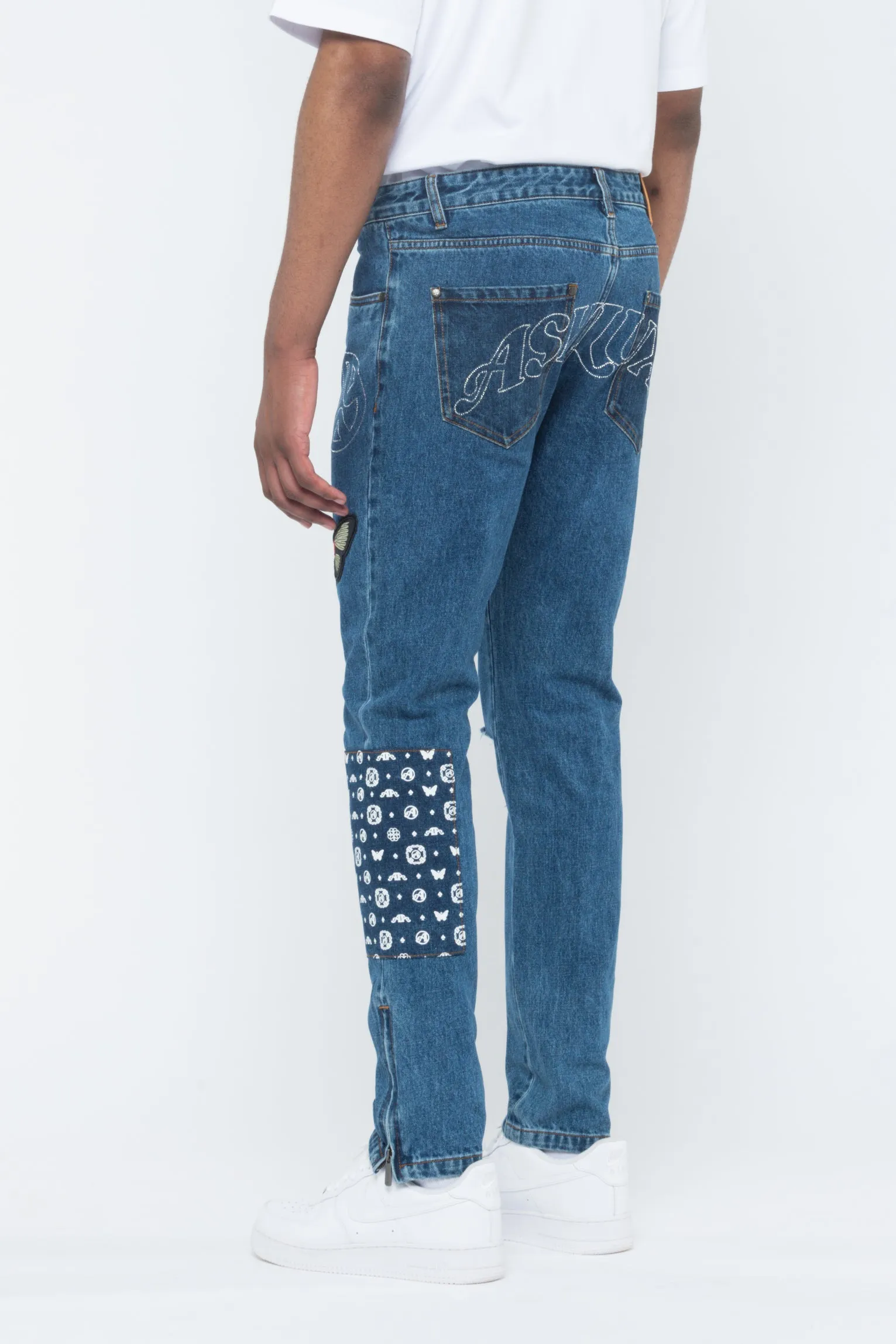 Ashluxe Rhinestone Patch Denim Blue sold by Ashluxe product image thumbnail 3