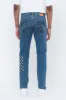 Ashluxe Rhinestone Patch Denim Blue sold by Ashluxe