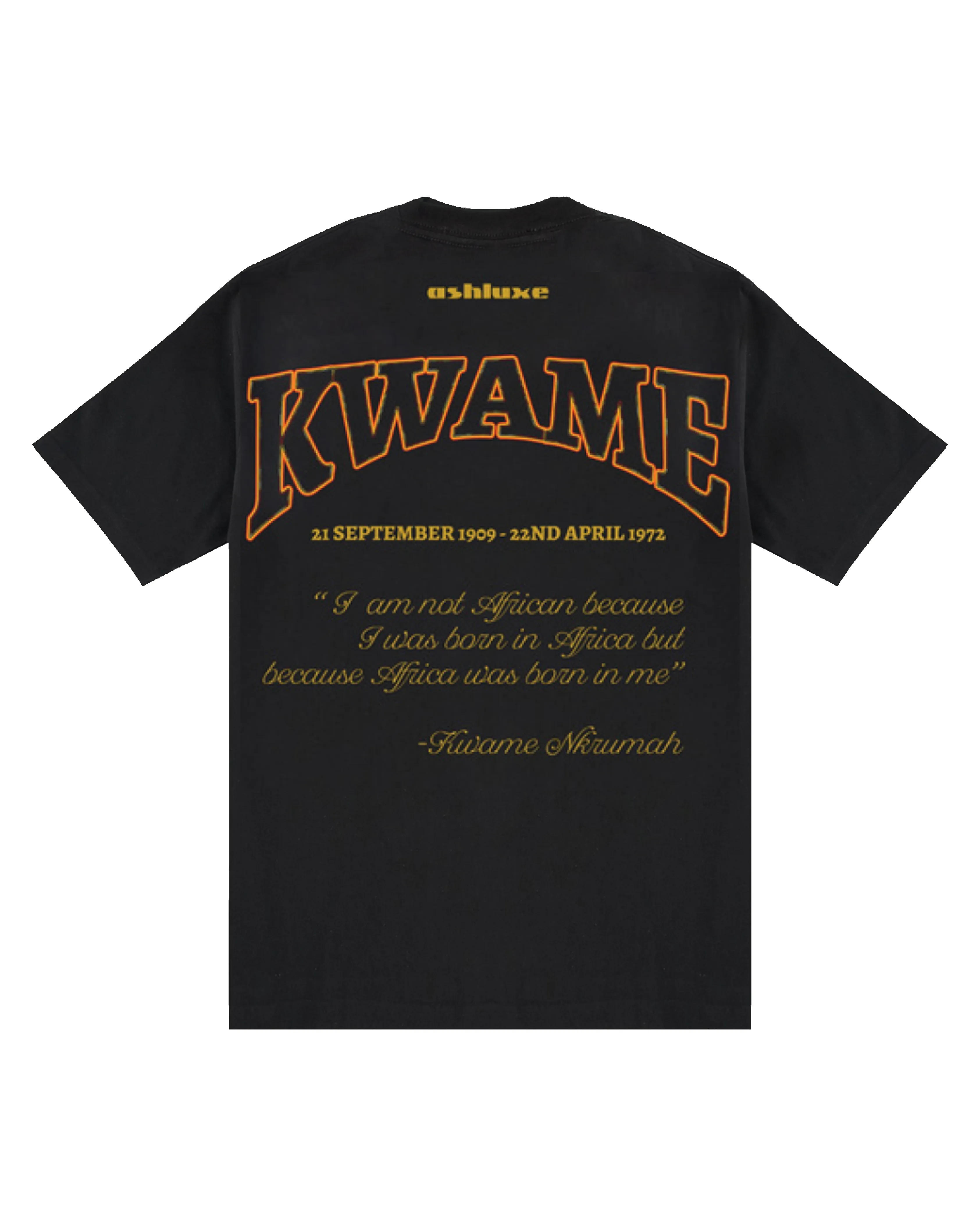 Ashluxe Kwame Icon T-shirt - Black sold by Ashluxe product image thumbnail 2