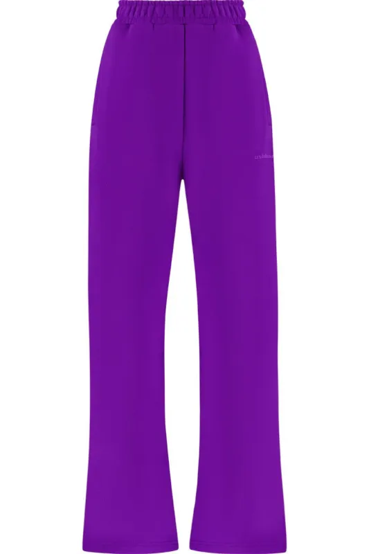 Ash Logo Sweatpants - Purple sold by Ashluxe