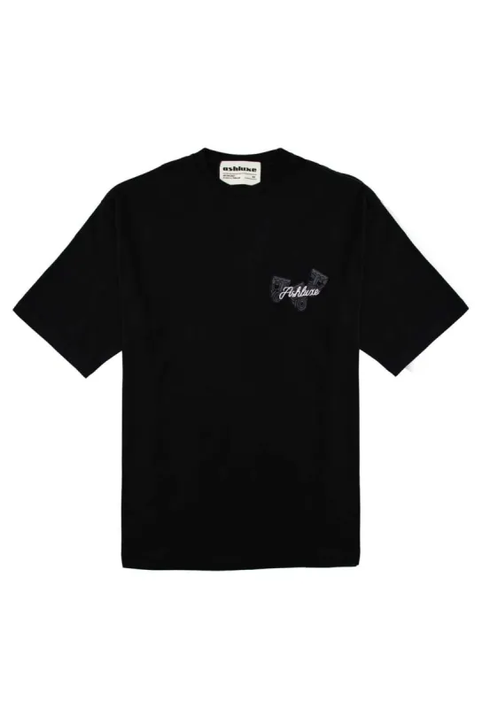 ASHLUXE Mask Badge T-Shirt  - Black sold by Ashluxe