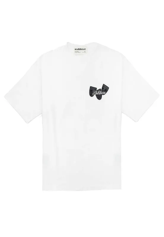 Ashluxe Mask Badge T-shirt White sold by Ashluxe
