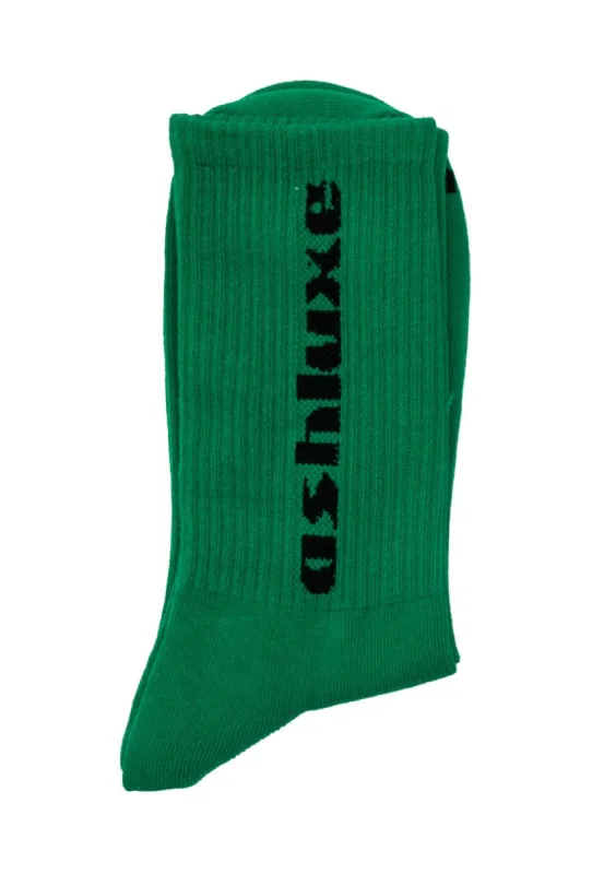 Ash Logo Socks - Green sold by Ashluxe