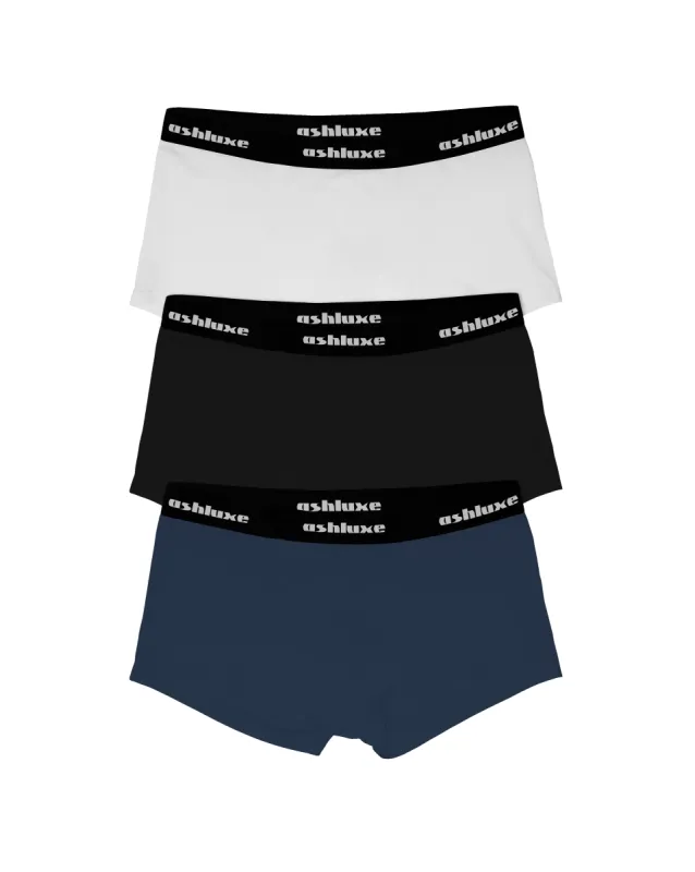 Ashluxe 3 in 1 Female Briefs - White Navy Black sold by Ashluxe