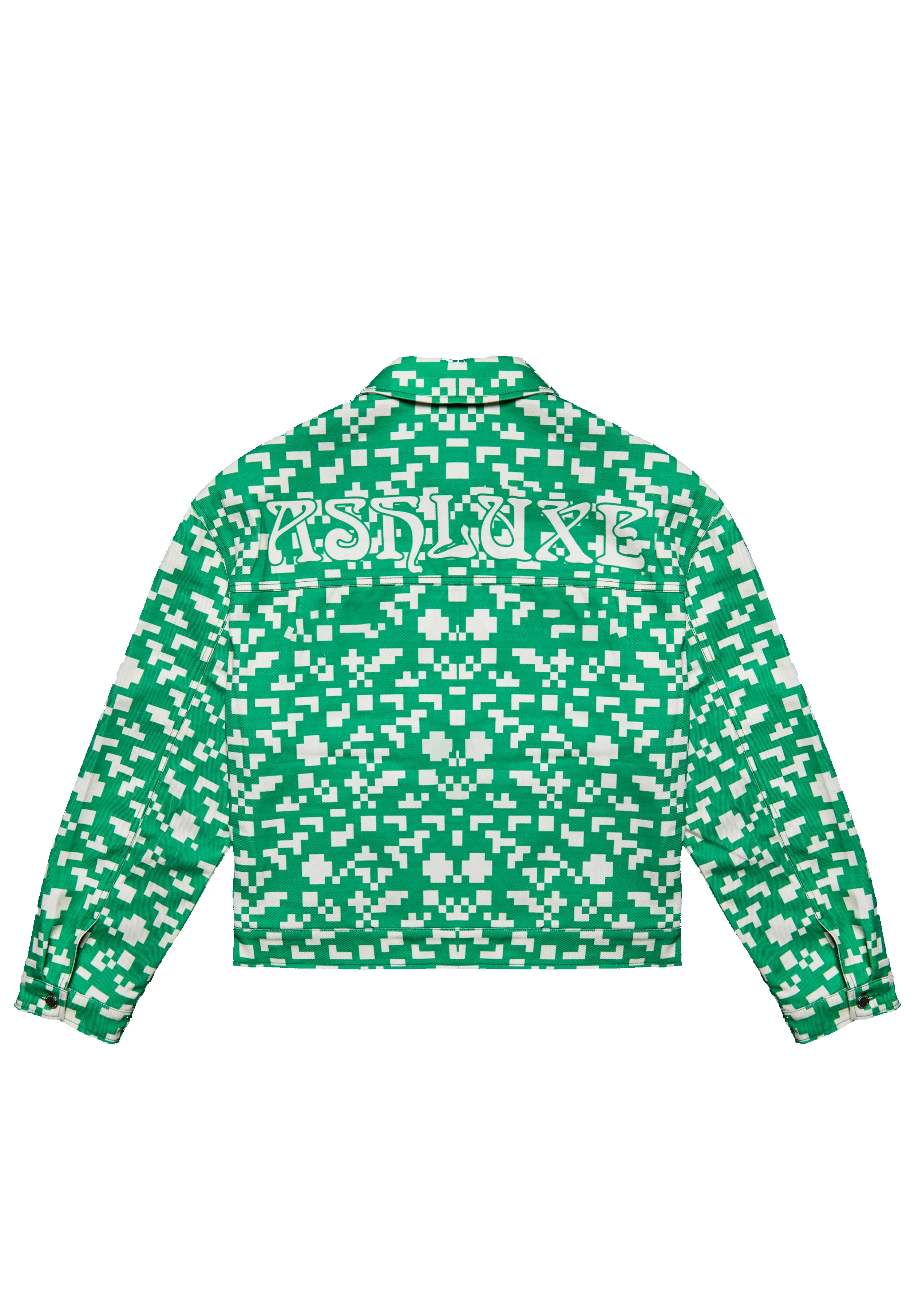 Ashluxe Pixel Denim Jacket Green sold by Ashluxe product image thumbnail 3