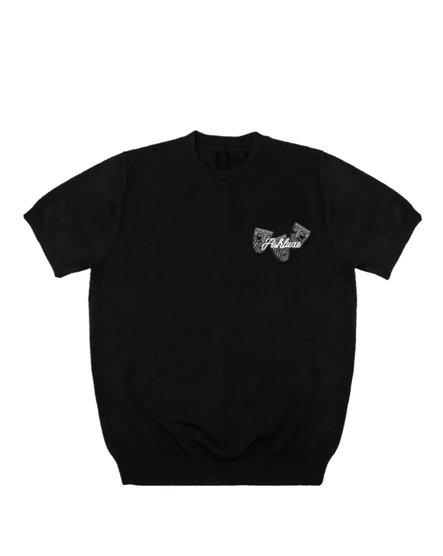 Ashluxe Ribbed Mask Badge T-Shirt - Black (Copy) sold by Ashluxe