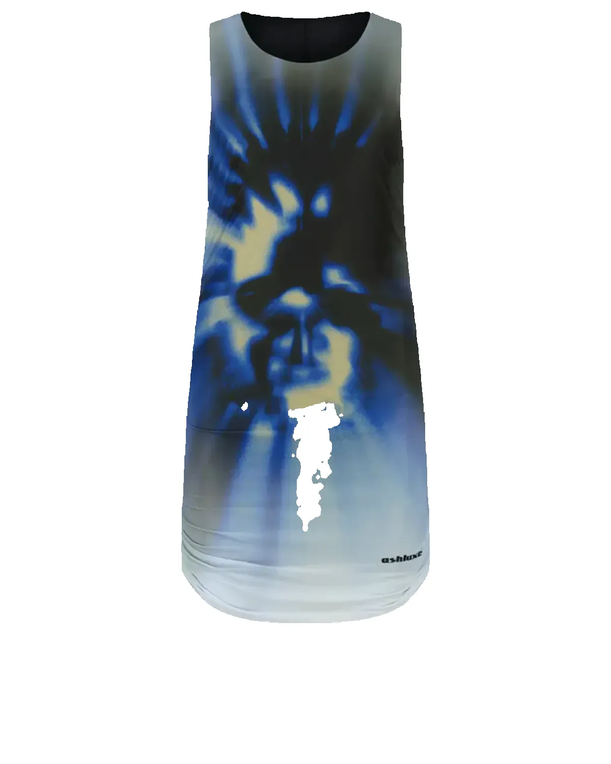 Ashluxe Female Mesh Draped Dress Blue sold by Ashluxe