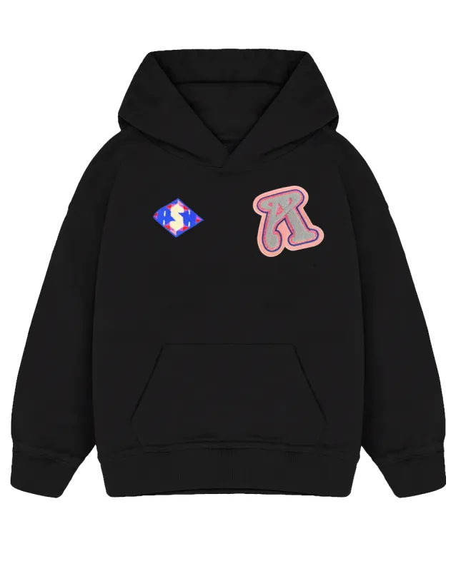 Ashluxe Patch Logo Hoodie Black sold by Ashluxe