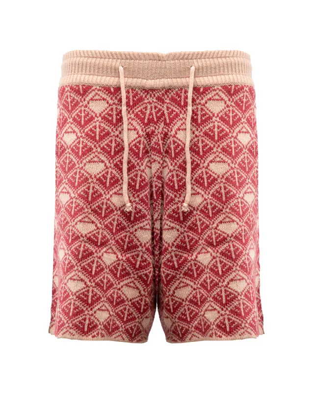 Ashluxe Monogram Knitted Short Pink sold by Ashluxe