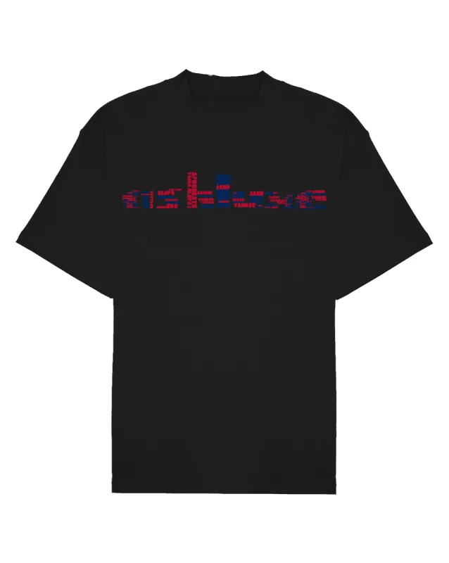 Ashluxe Slang T-shirt  Multicolour Black Red sold by Ashluxe