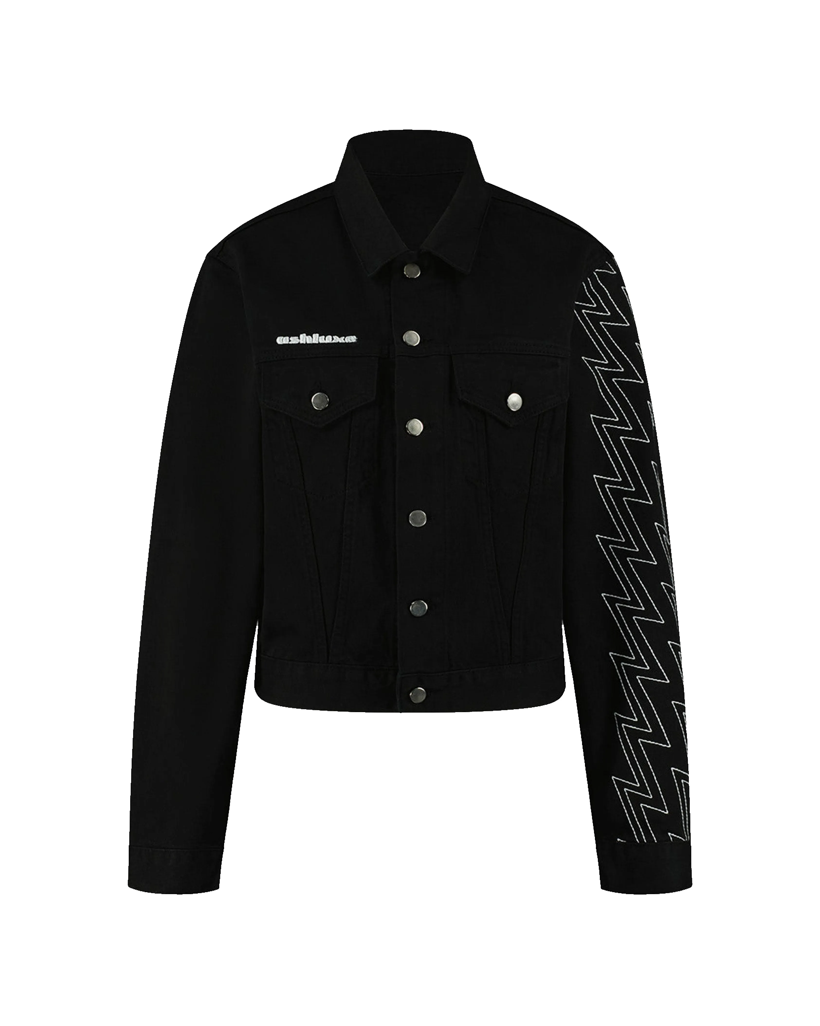 Ashluxe Men's Denim Trucker Jacket Black sold by Ashluxe