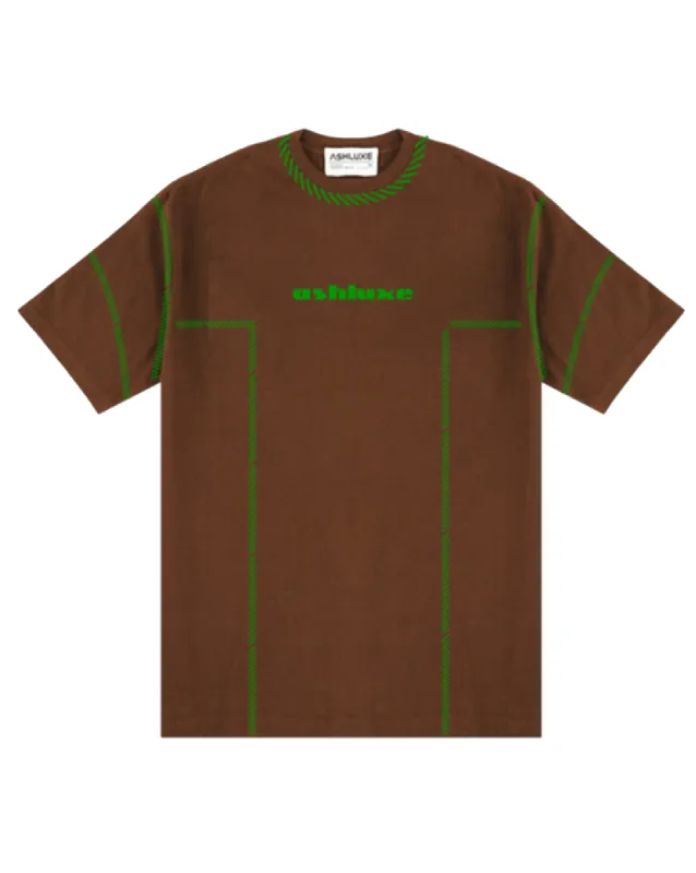 Ashluxe Double Threaded T-shirt - Brown sold by Ashluxe