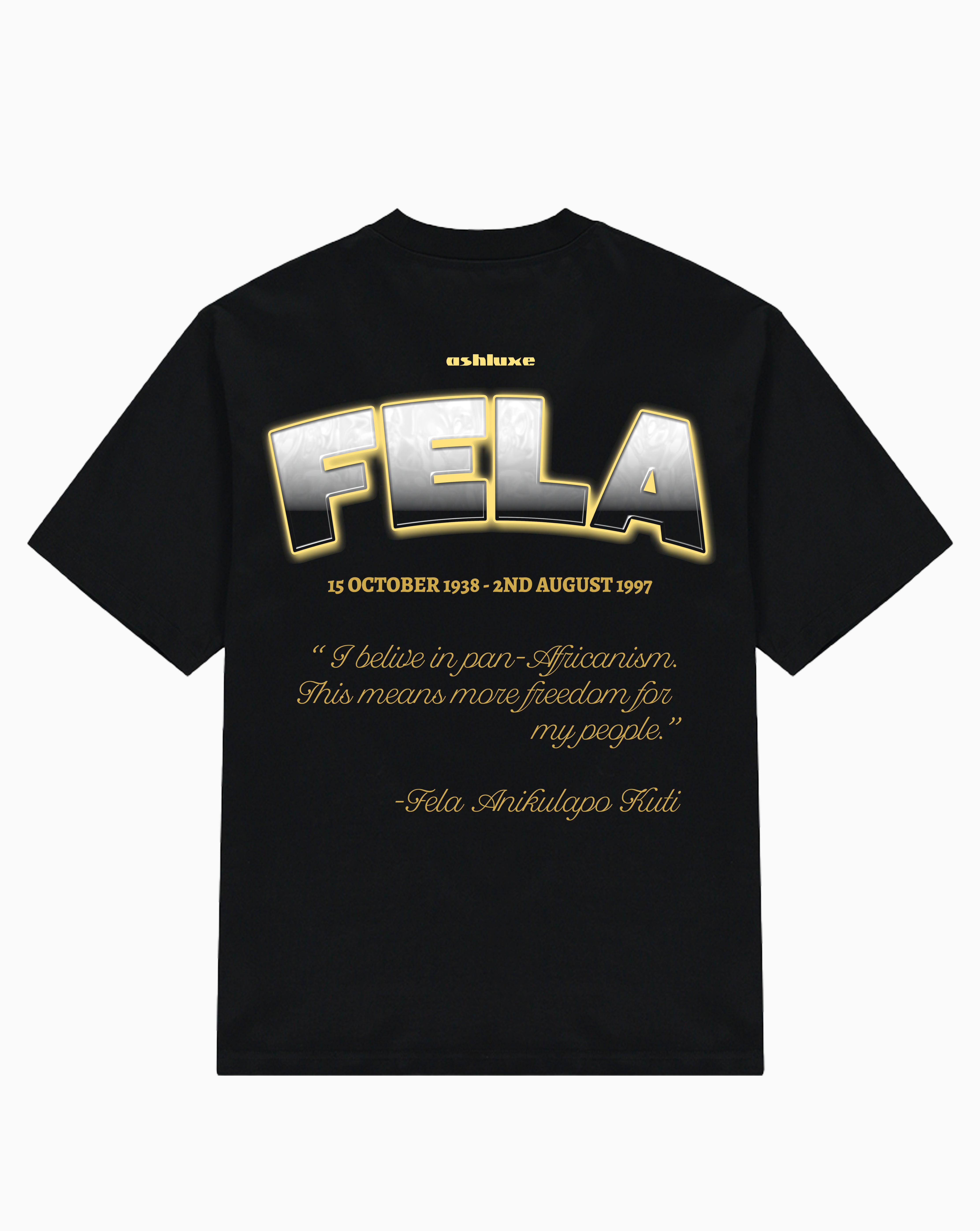 Ashluxe Heritage De Fela Tee Black sold by Ashluxe product image thumbnail 2