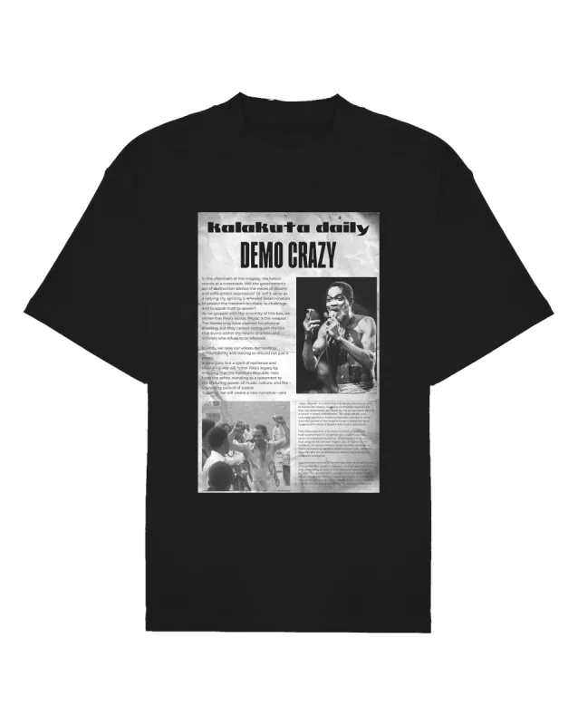 🎁 Ashluxe Fela Demo-Crazy Tee Black (100% off) sold by Ashluxe