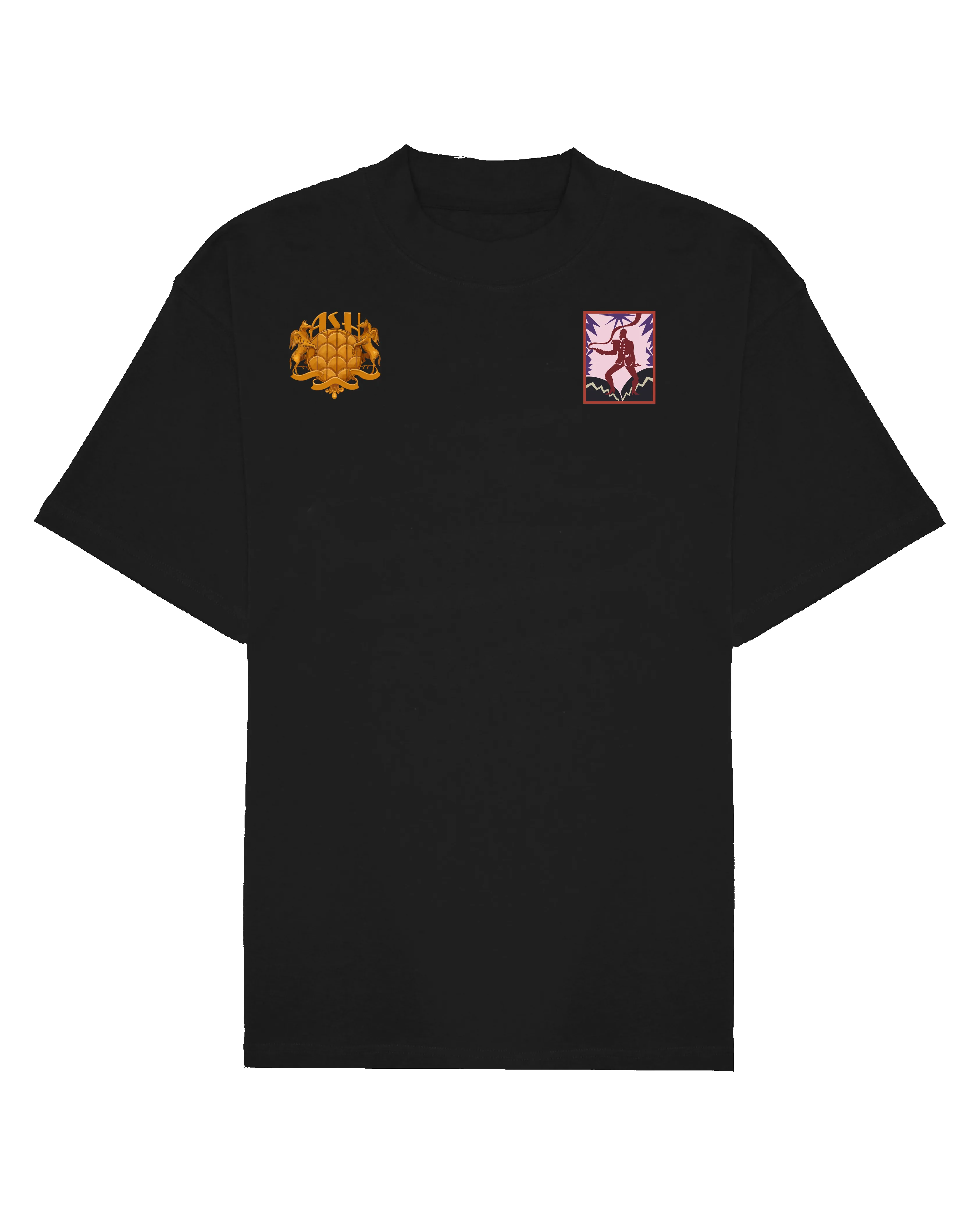 Ashluxe Kalakuta Inspired Badge T-shirt Black sold by Ashluxe
