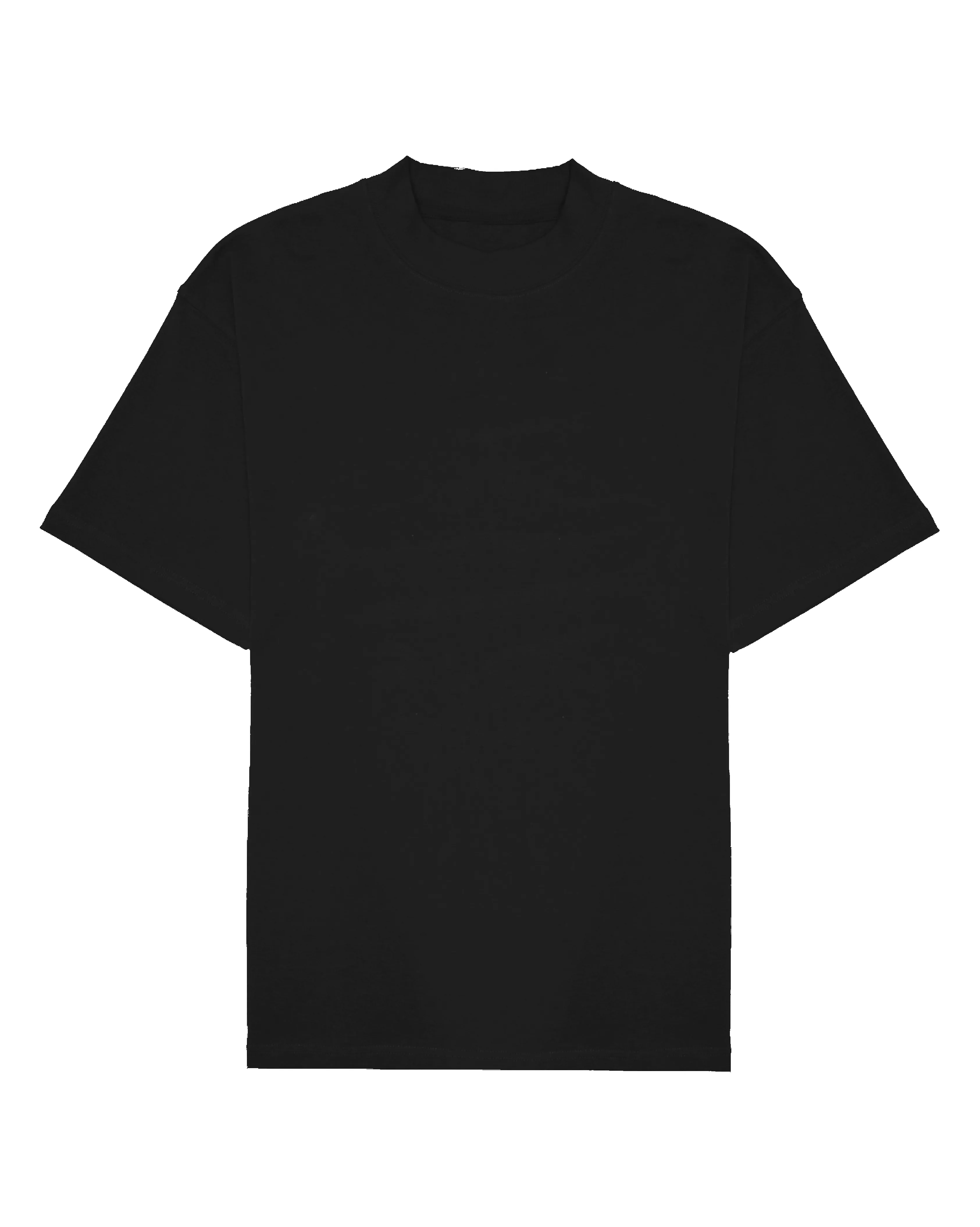 Ashluxe Logo Blank High neck T-shirt Black sold by Ashluxe