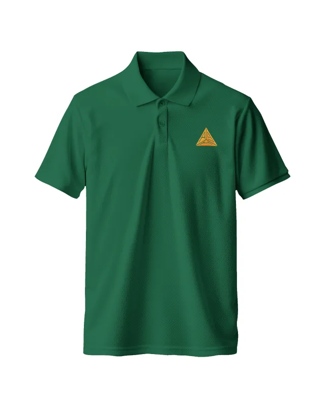Ashluxe Triangle Logo Lightweight  Polo  Green sold by Ashluxe