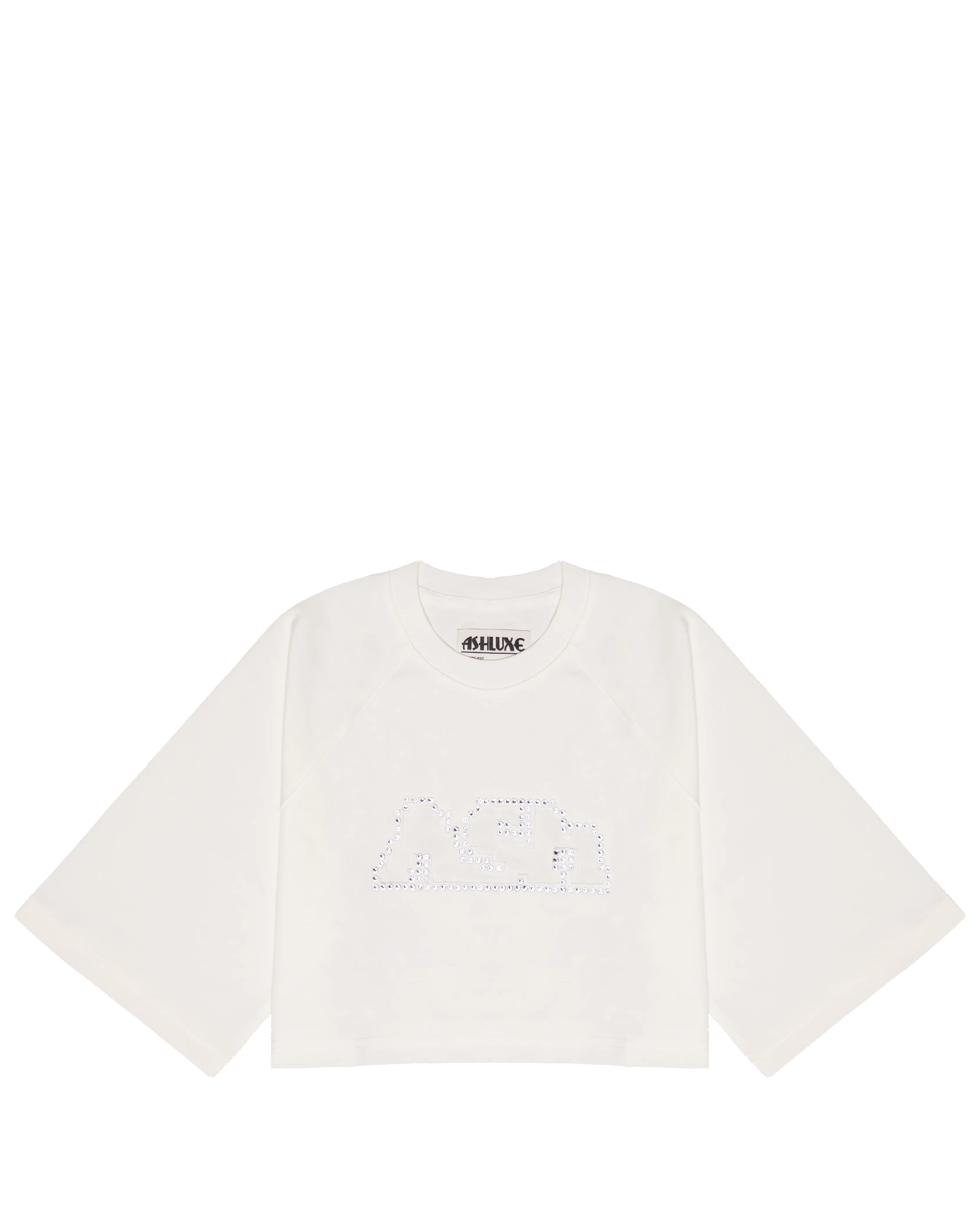 Ashluxe Bling Crop Tee White sold by Ashluxe product image thumbnail 2