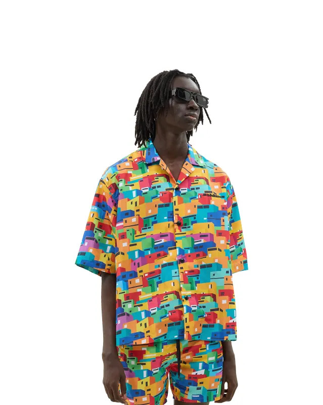 Urban Mosaic Print Swim Shirt Multi made by Ashluxe