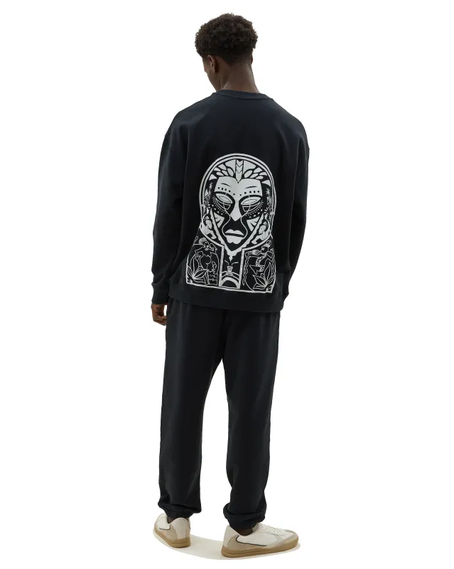 Mask Graphic Sweatshirt Black sold by Ashluxe