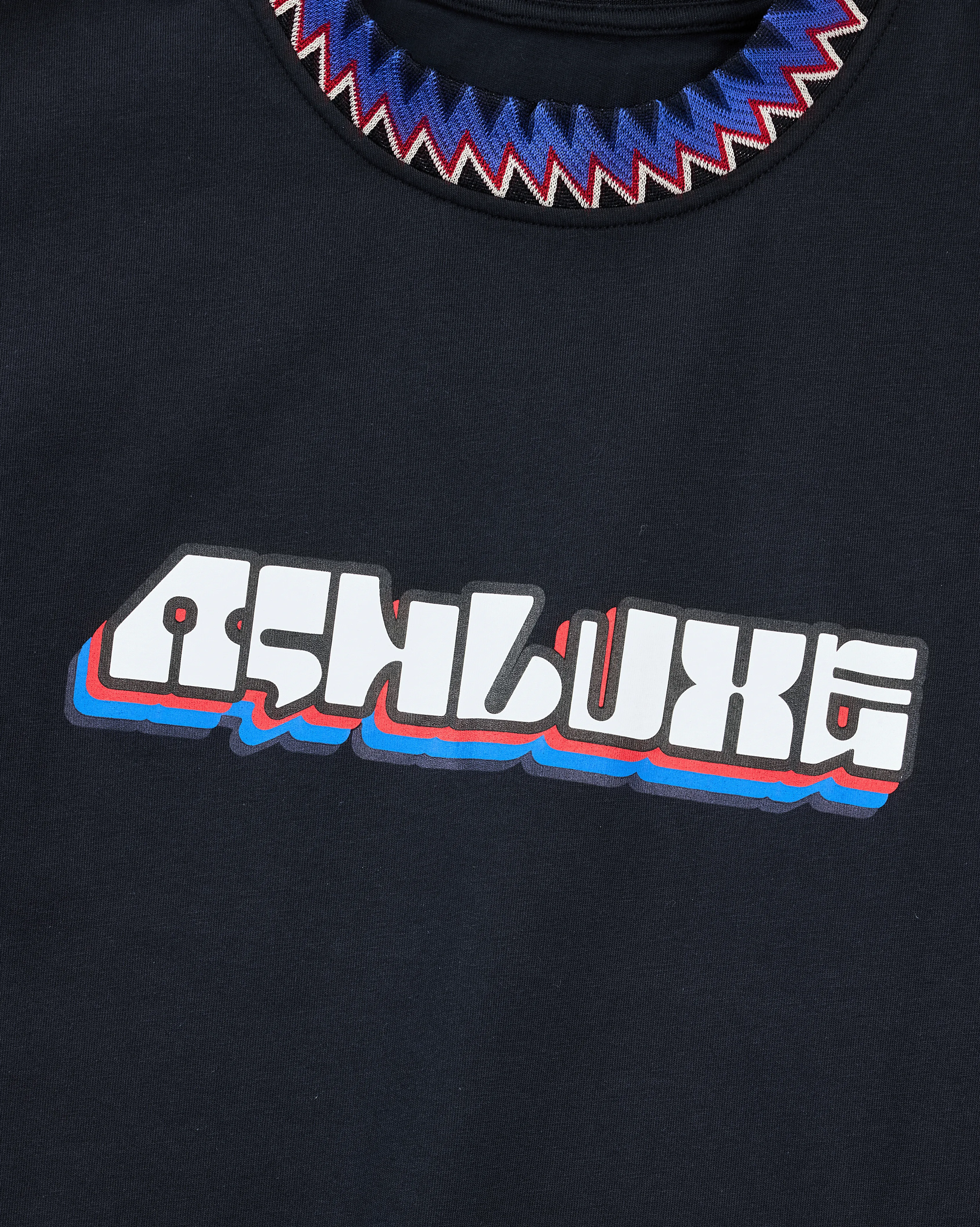 Knitted Neck Rib Logo T-shirt Black sold by Ashluxe product image thumbnail 4