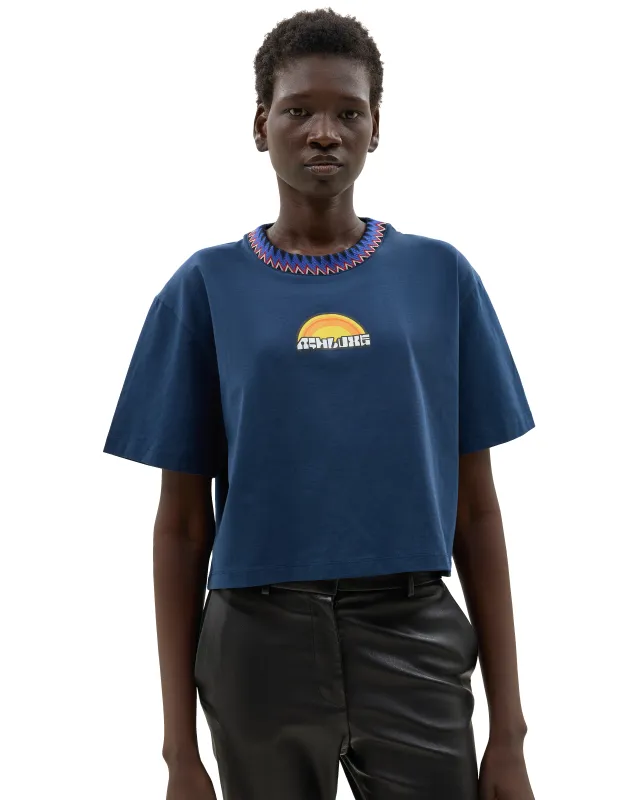 Sunshine Cropped T-shirt Blue sold by Ashluxe