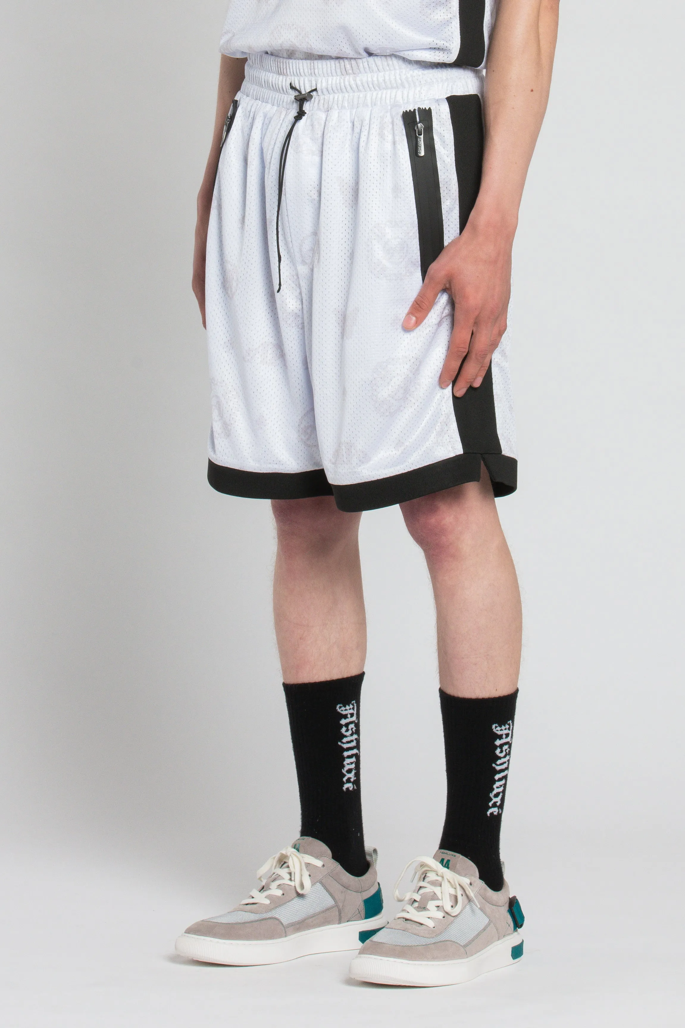 Ashluxe Paradise Basketball White Shorts sold by Ashluxe product image thumbnail 2