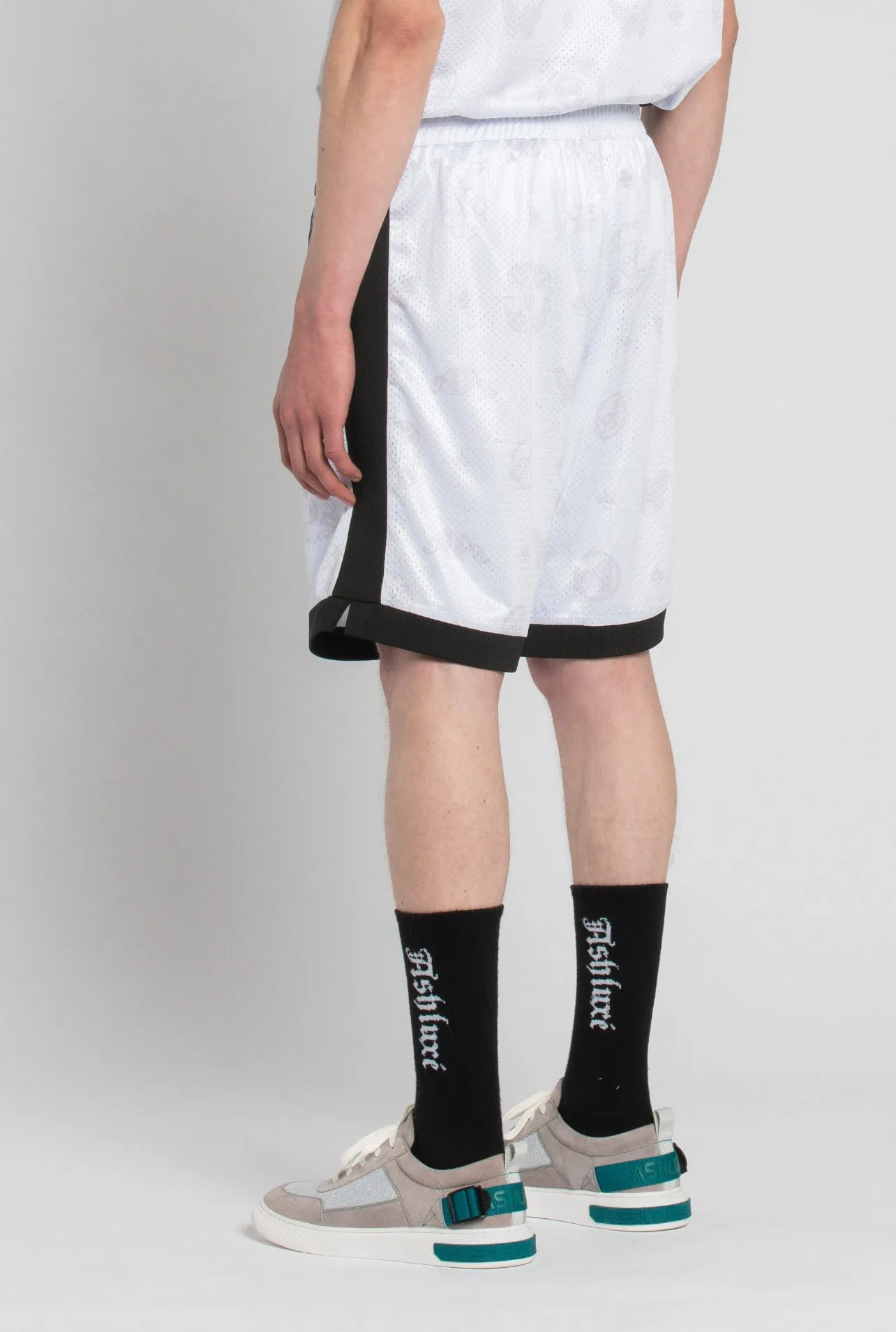 Ashluxe Paradise Basketball White Shorts sold by Ashluxe product image thumbnail 3