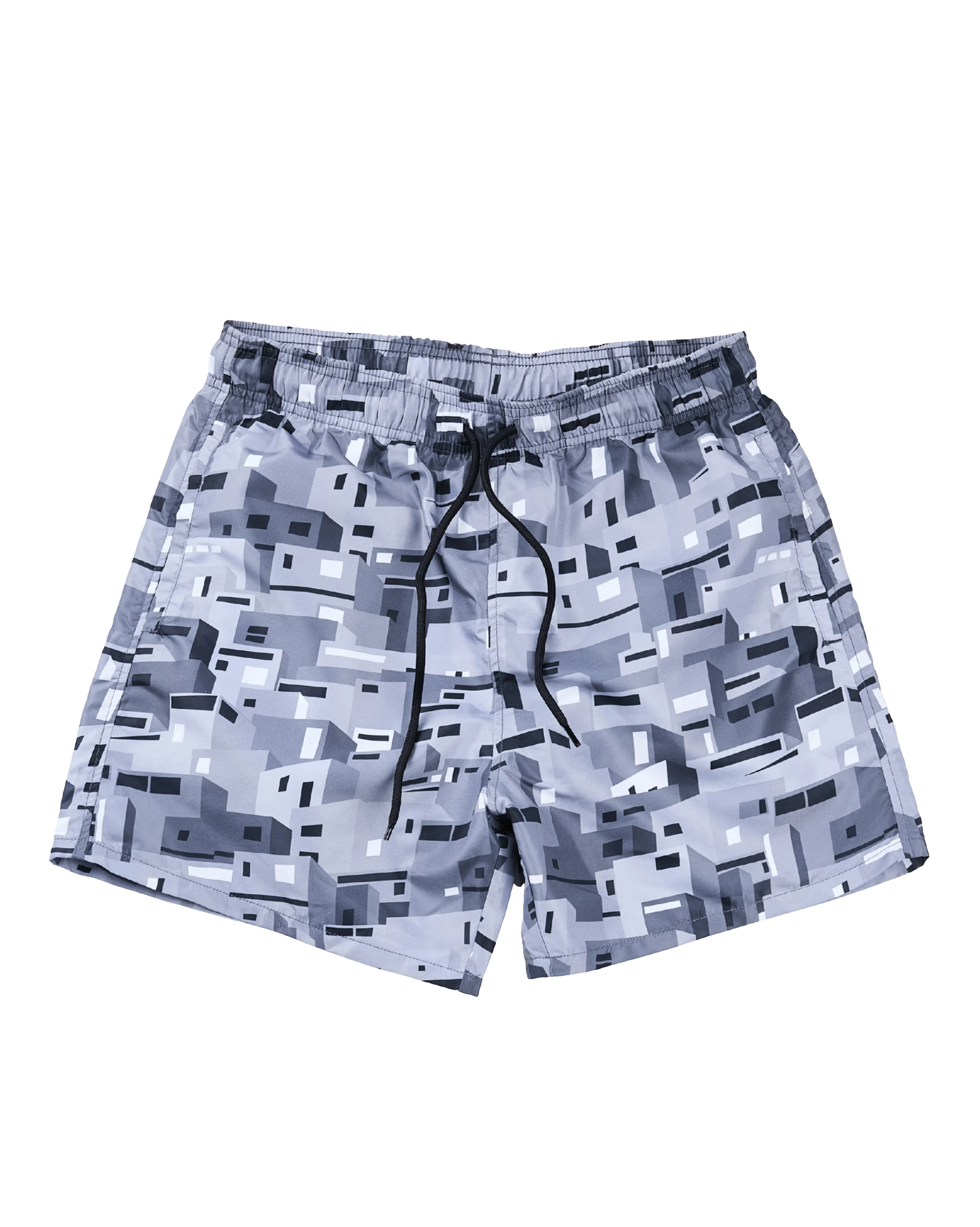 Urban Mosaic Print Swim Shorts sold by Ashluxe
