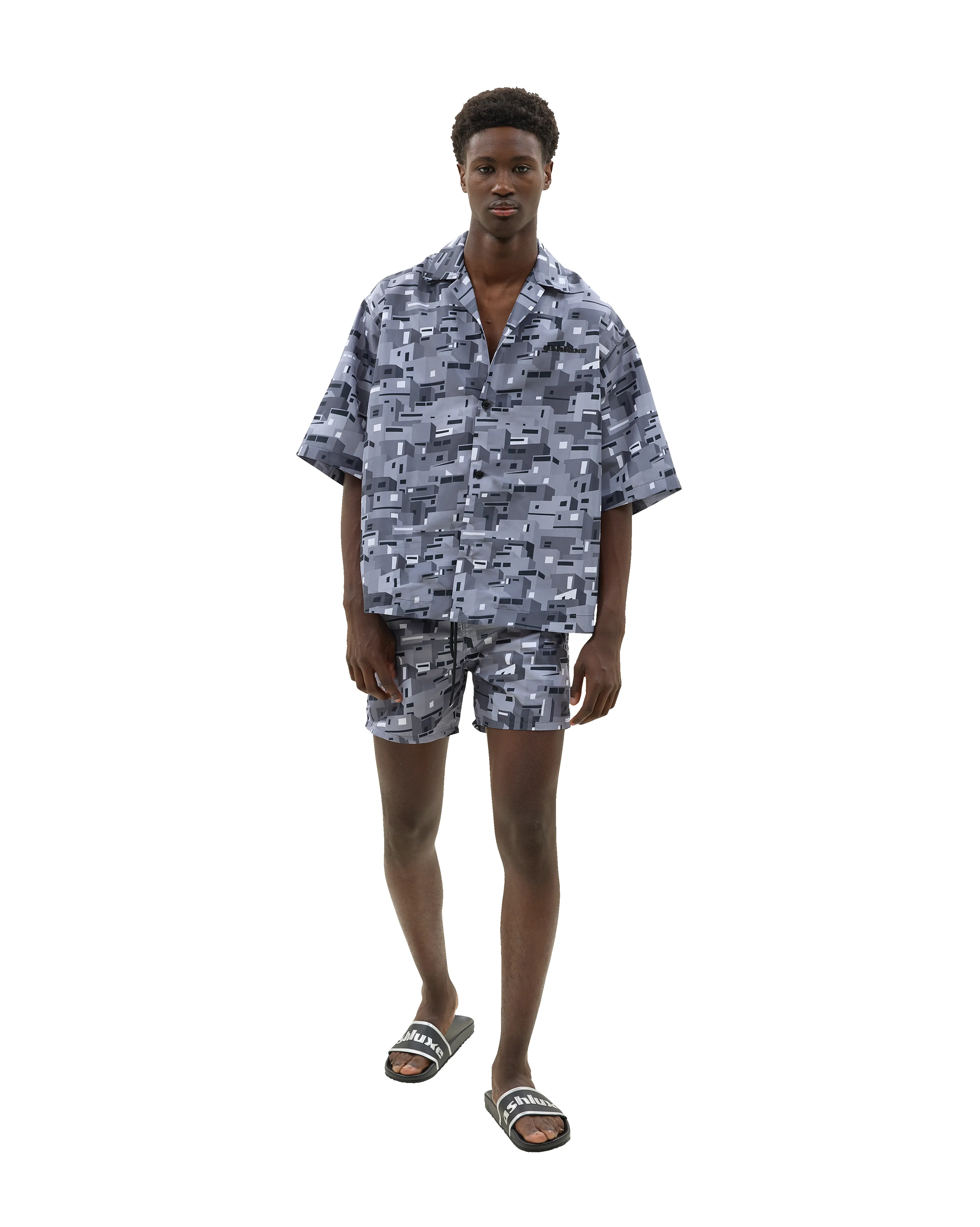 Urban Mosaic Print Swim Shorts sold by Ashluxe product image thumbnail 2