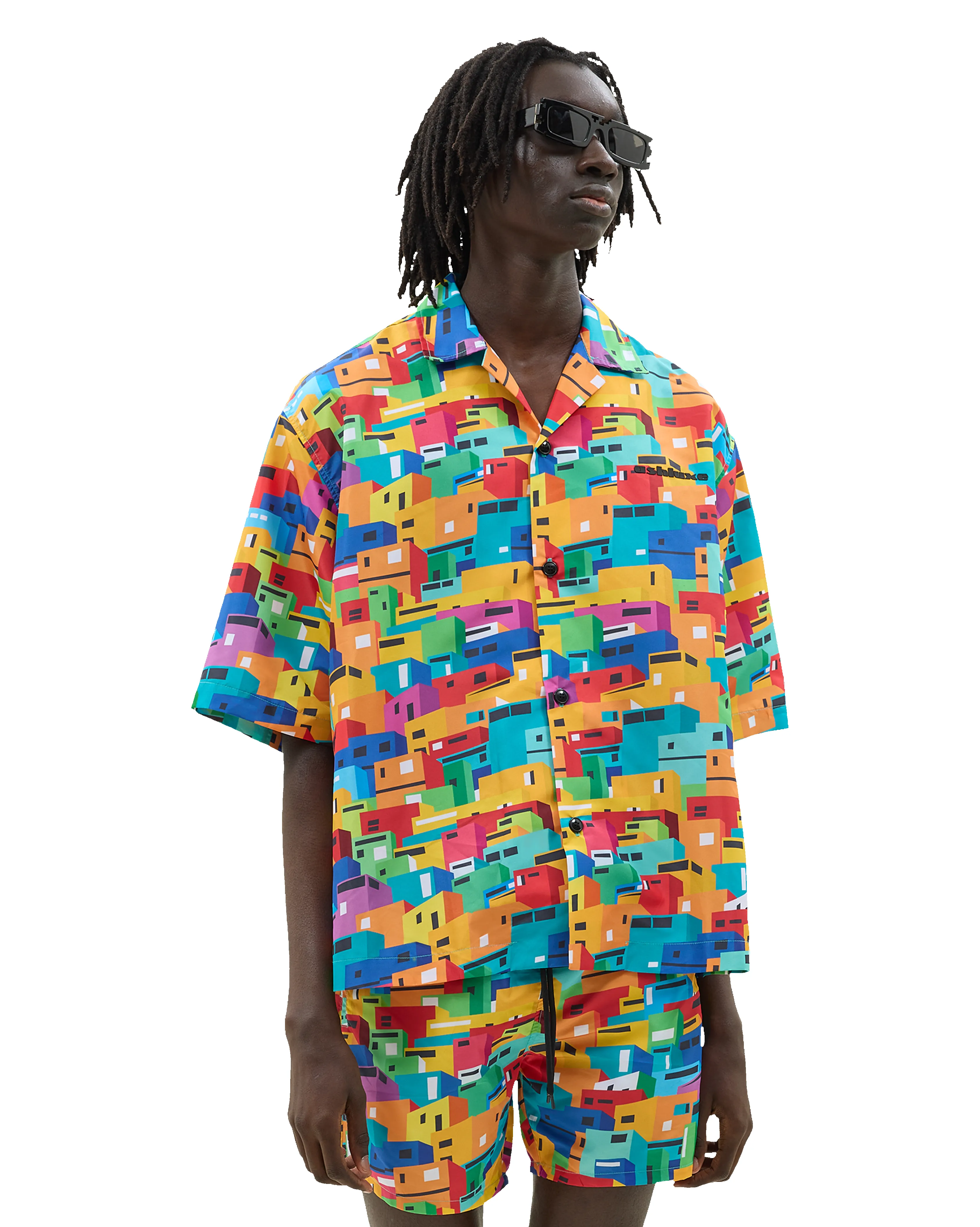 Urban Mosaic Print Swim Shorts Multi sold by Ashluxe product image thumbnail 2