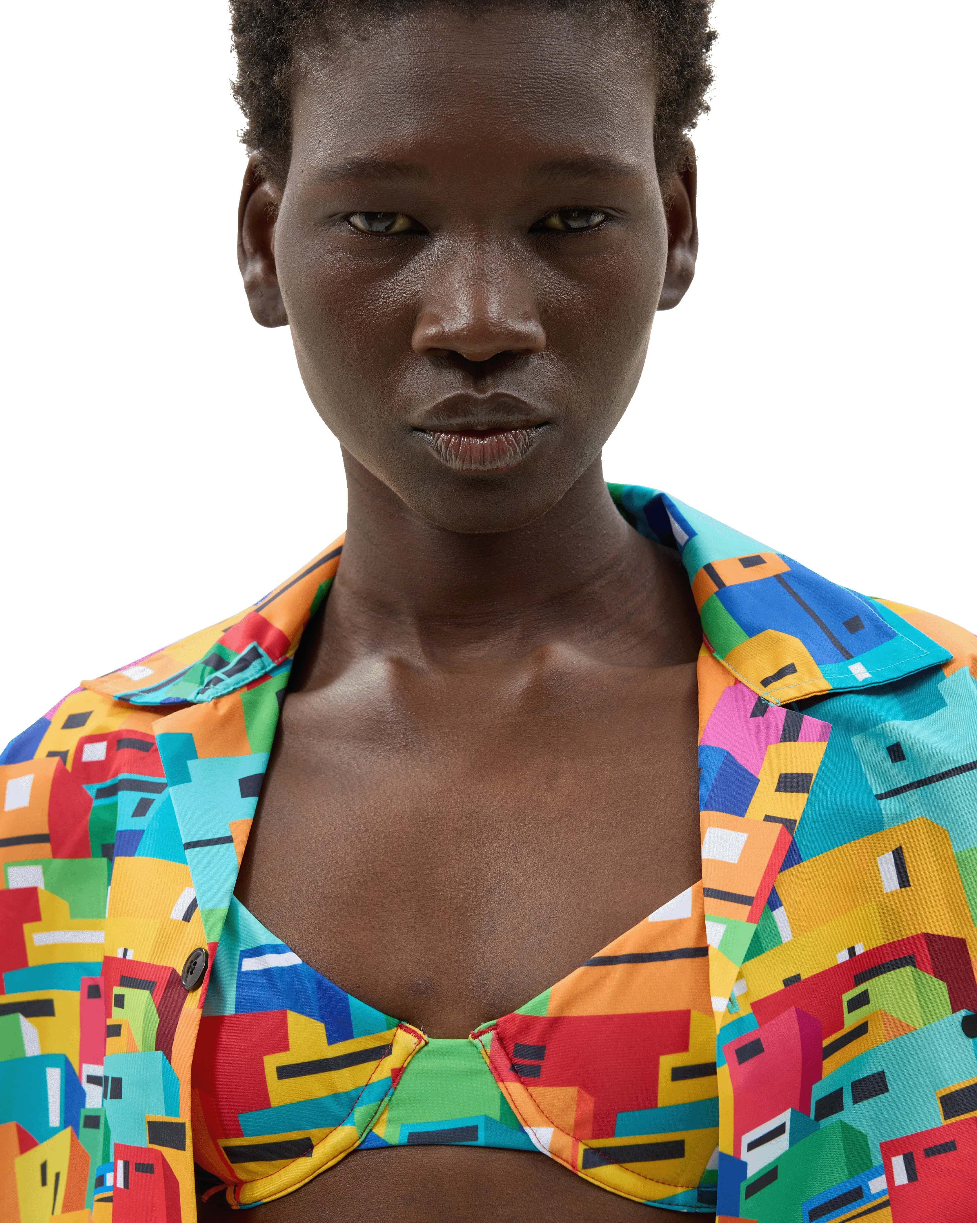 Urban Mosaic Print Bikini Top Multi sold by Ashluxe product image thumbnail 2