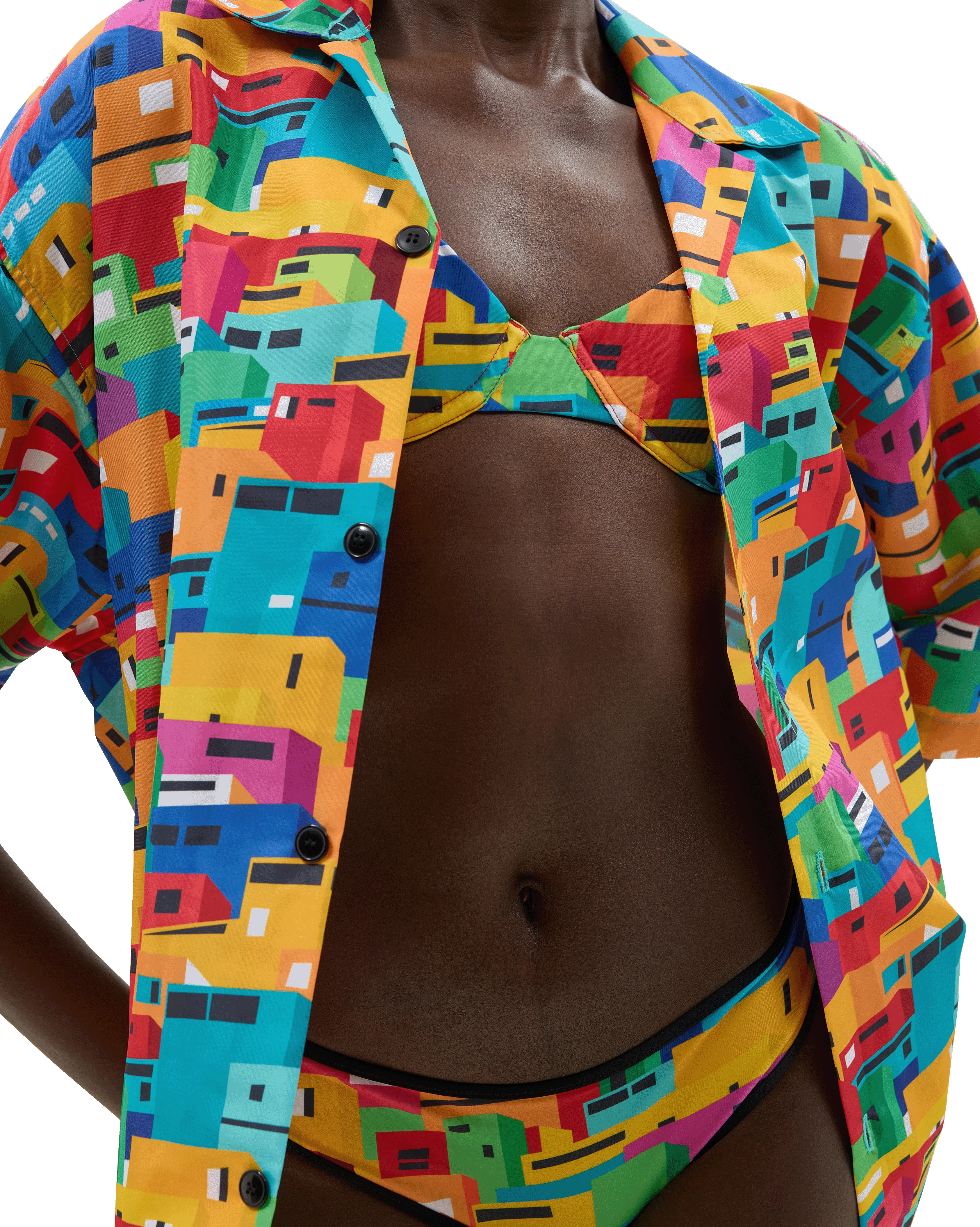 Urban Mosaic Print Bikini Top Multi sold by Ashluxe product image thumbnail 4