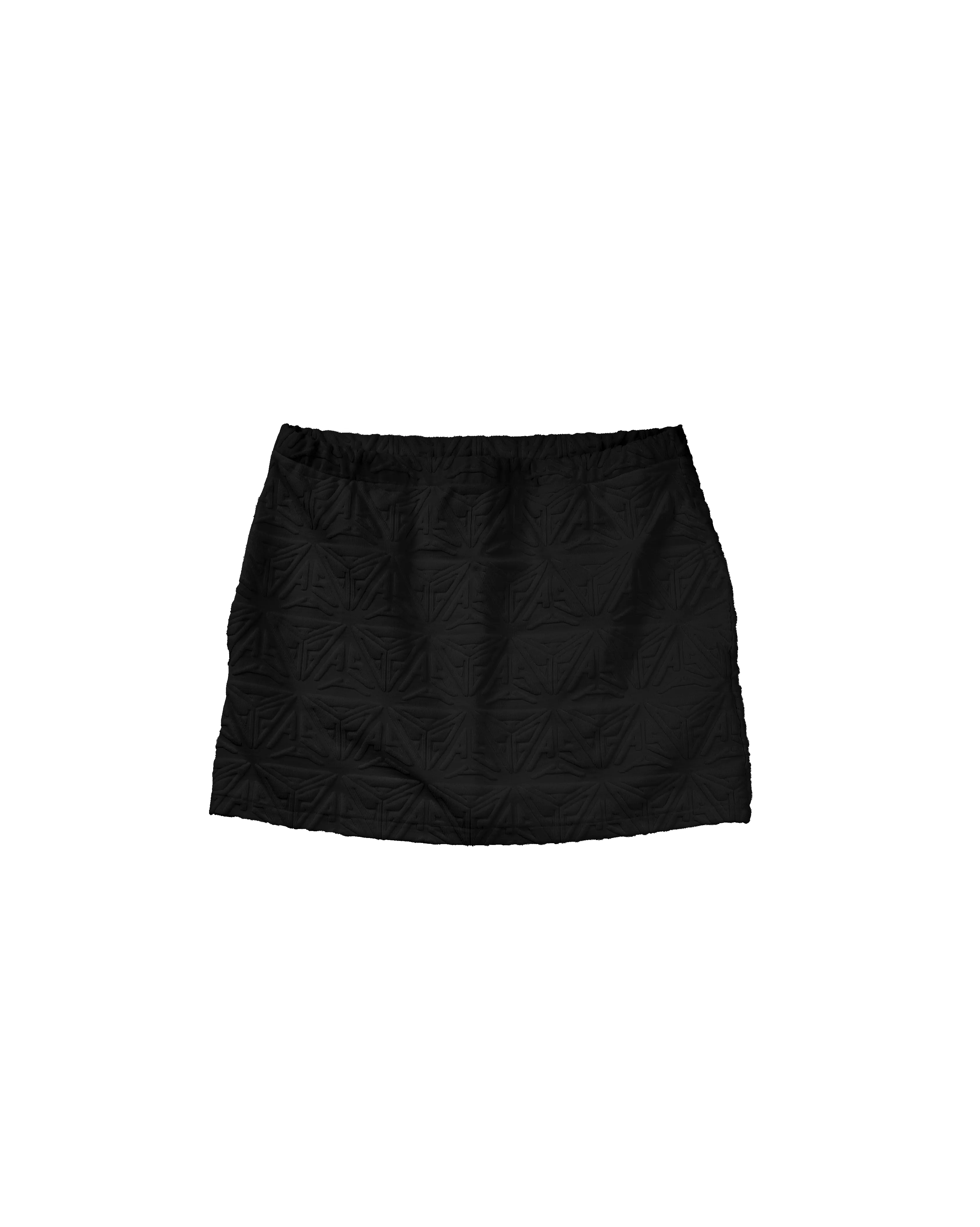 Monogram Plush A Line Mini Skirt Black sold by Ashluxe