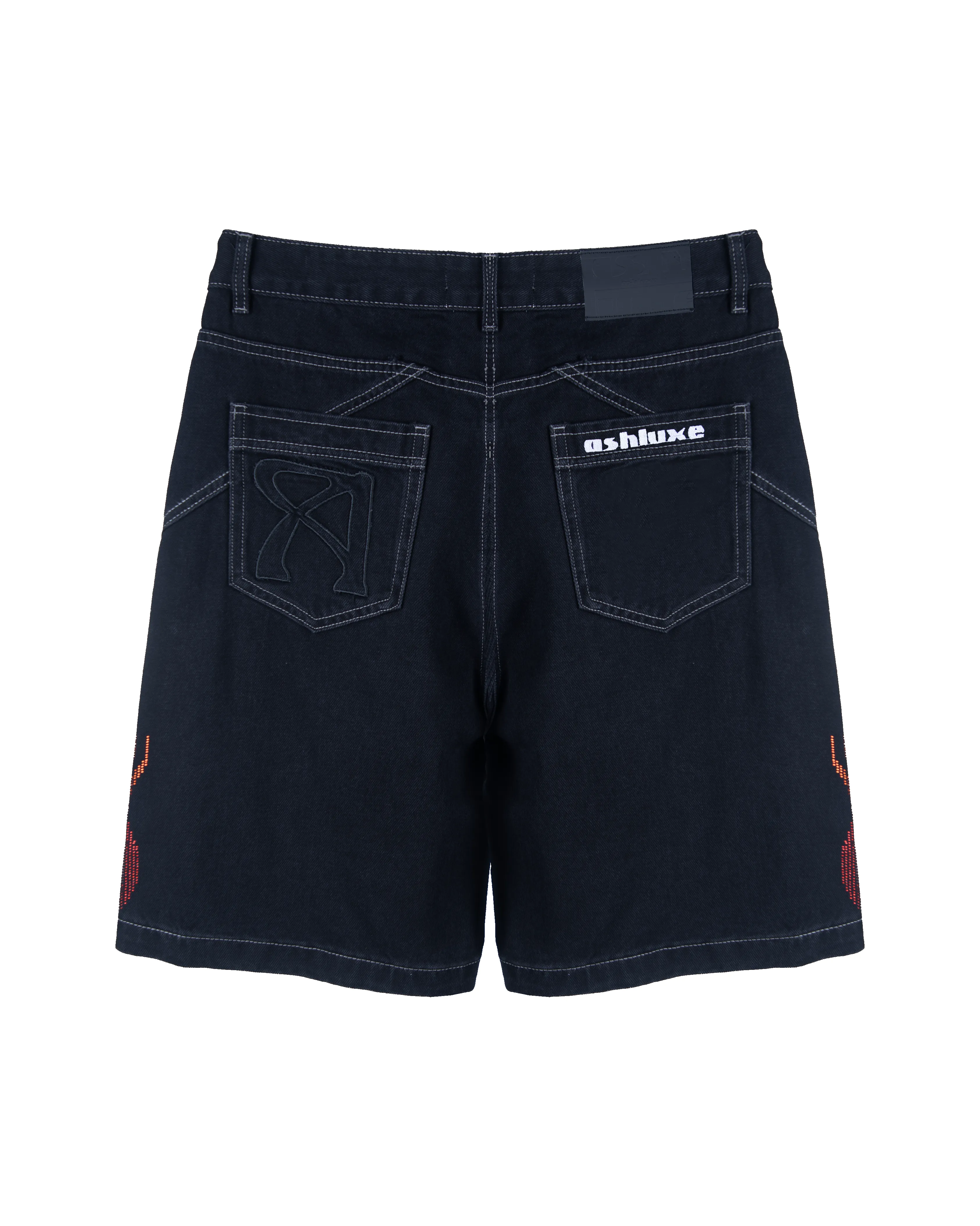 Ashluxe Flame Denim Shorts Black sold by Ashluxe product image thumbnail 2